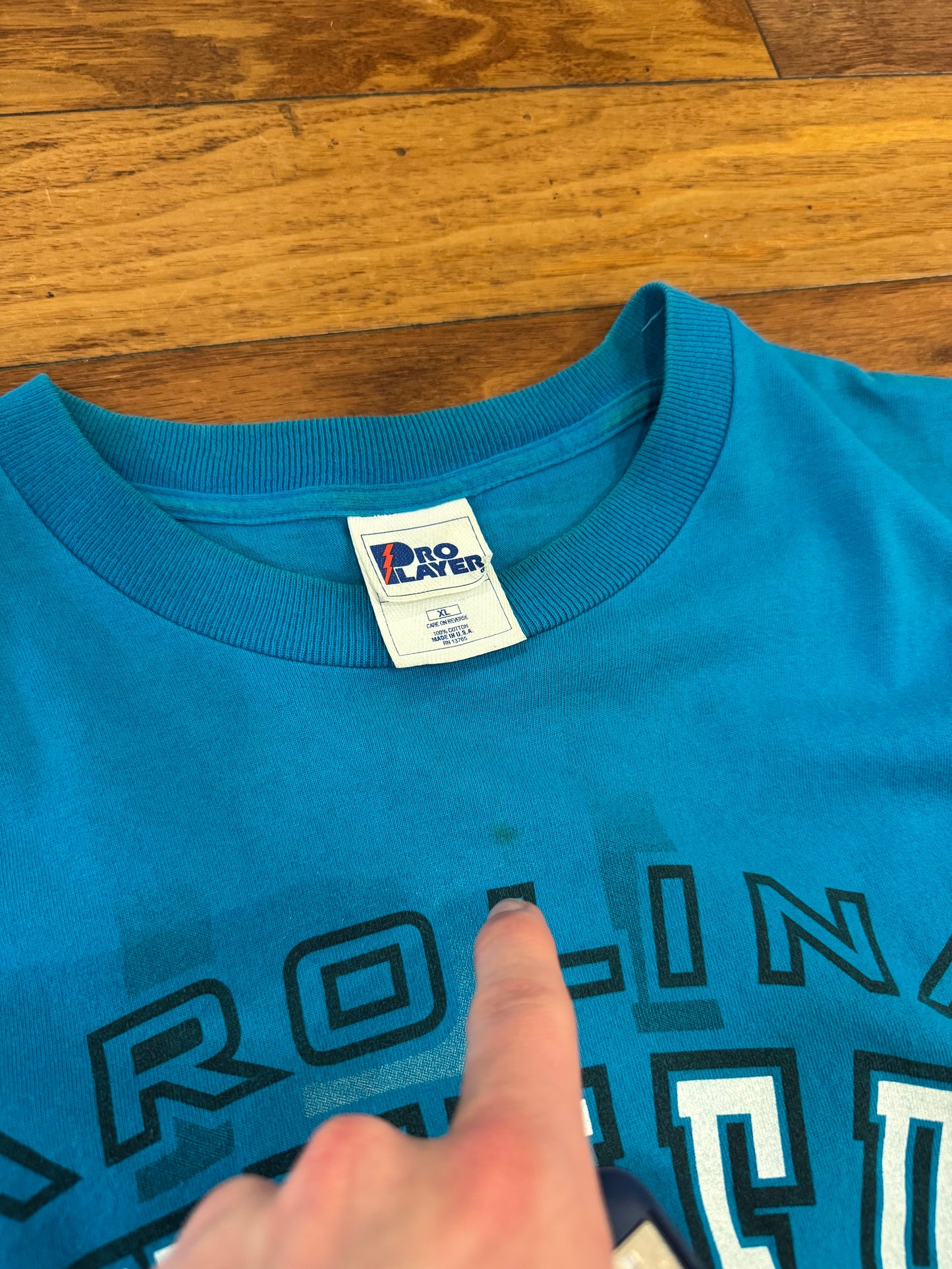 90s Carolina Panthers Pro Player Front/Back Vintage Tee (XL)