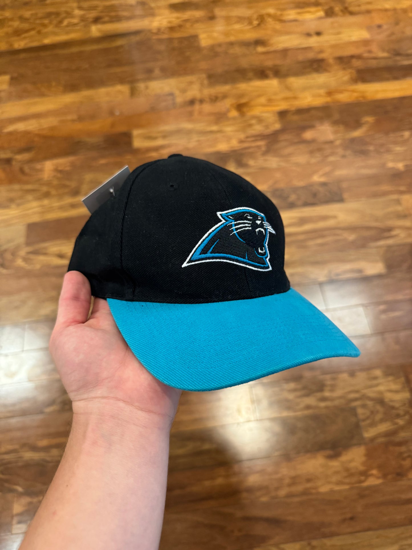 00s Carolina Panthers NFL Velcro Strap Logo Hat (OS)