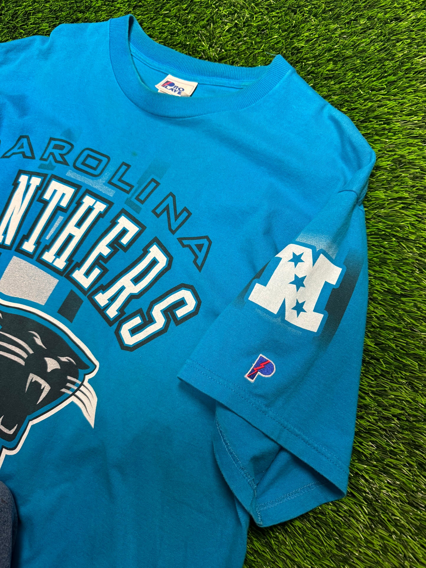 90s Carolina Panthers Pro Player Front/Back Vintage Tee (XL)
