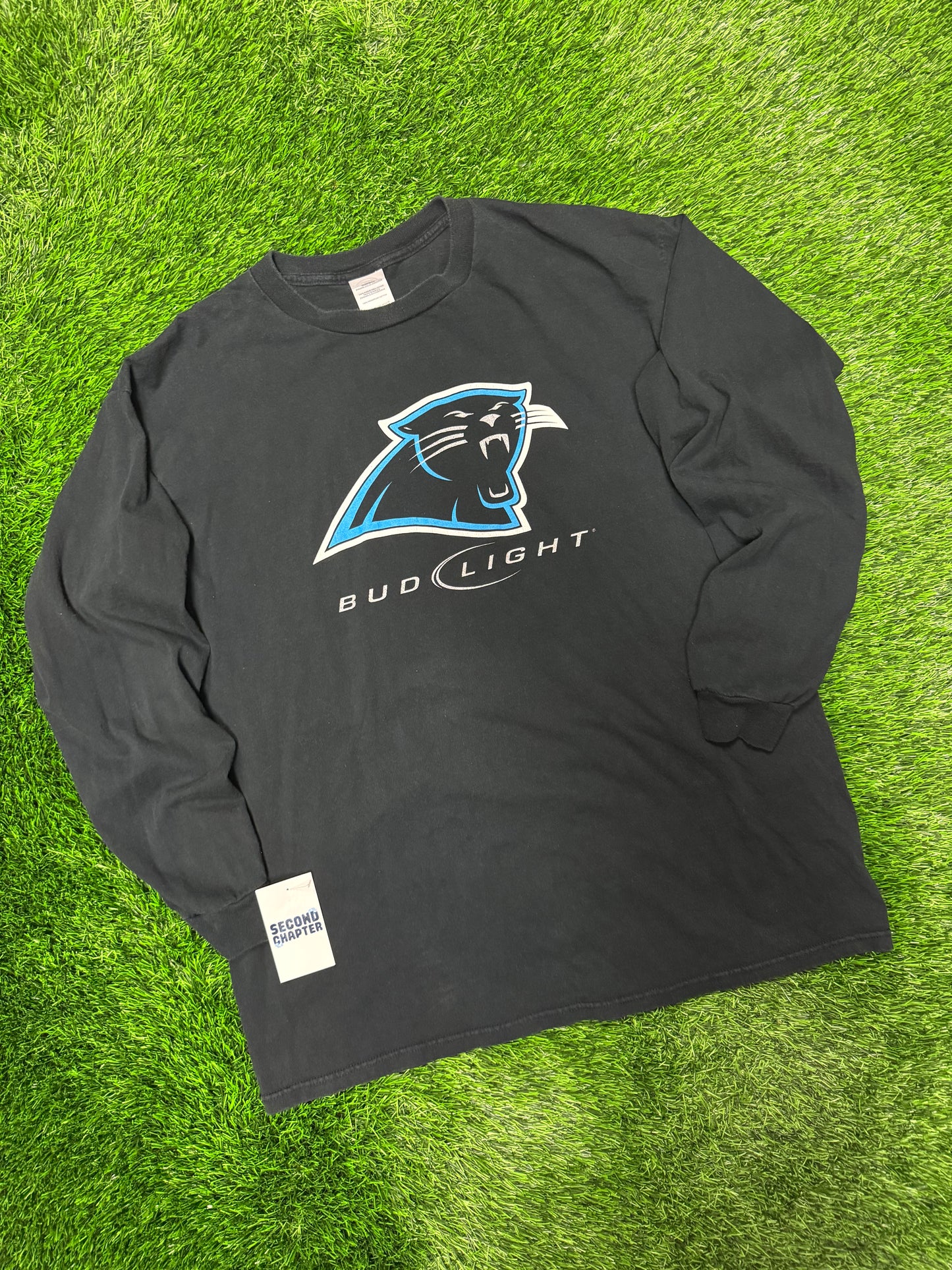 00s Carolina Panthers Bud Light Long-Sleeve Vintage Shirt (XL)