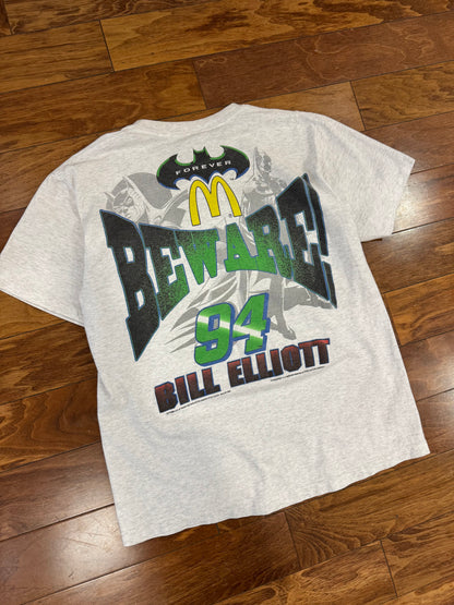1995 Bill Elliot Vintage Nascar Batman Forever McDonalds DC Racing Tee (L)