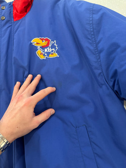 90s Kansas University (KU) Vintage Jayhawks Champion Puffer Jacket (XL)