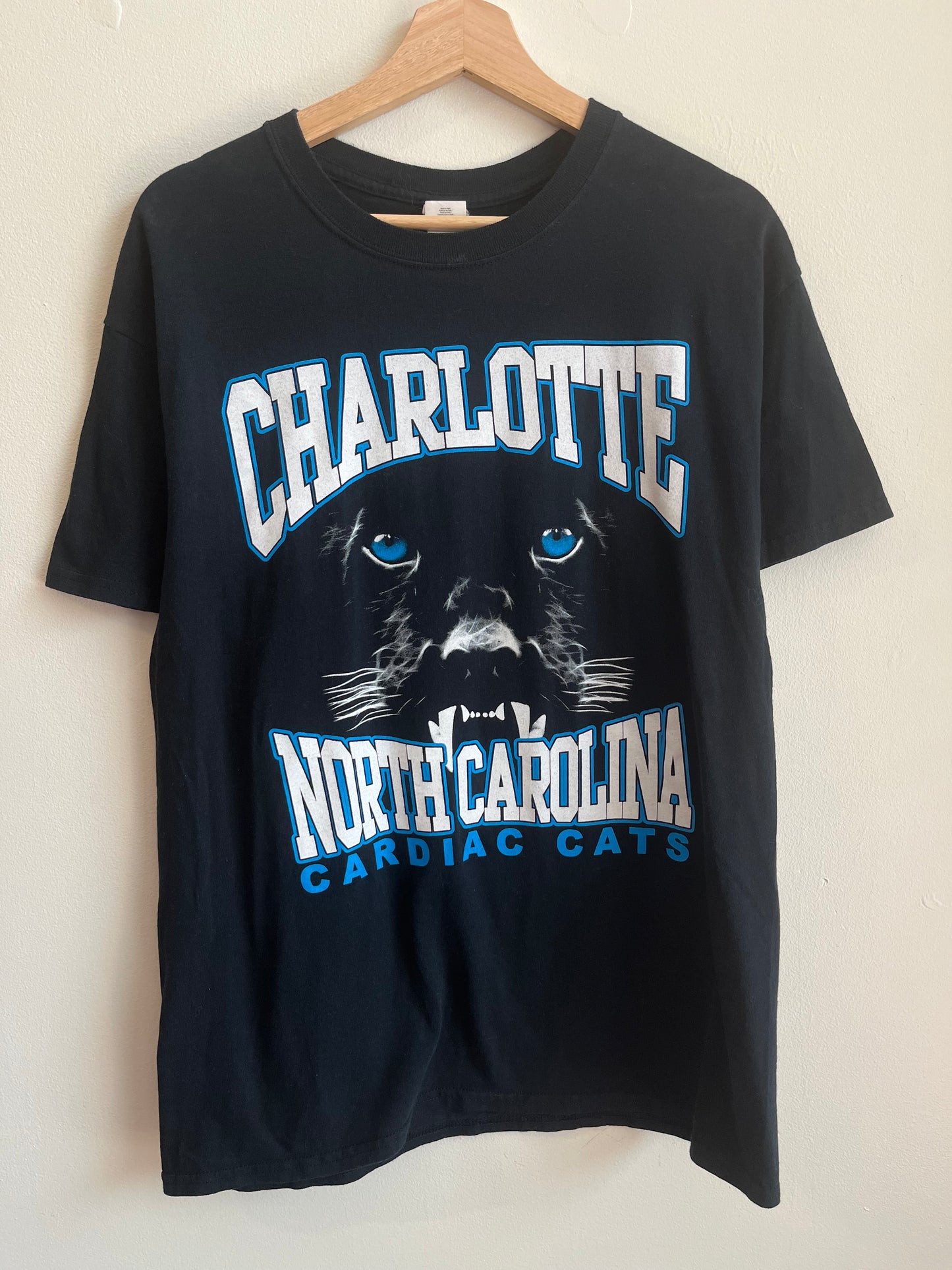 2010s Carolina Panthers Cardiac Cats Luke Kuechly Jersey Tee (L)