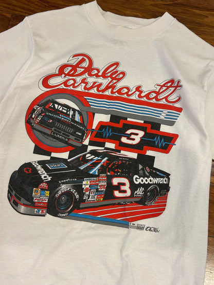 1991 Dale Earnhardt Vintage White Nascar Tee (M)