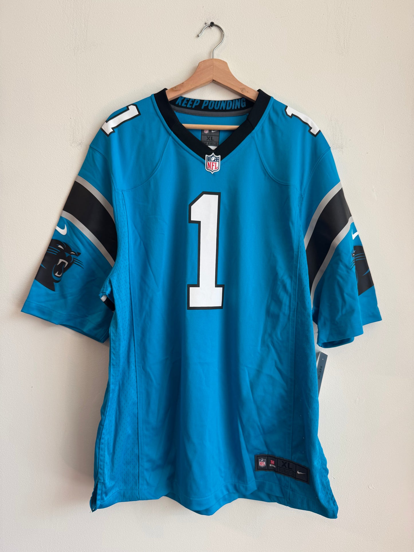2010s Carolina Panthers Cam Newton Blue Nike Jersey (XL)
