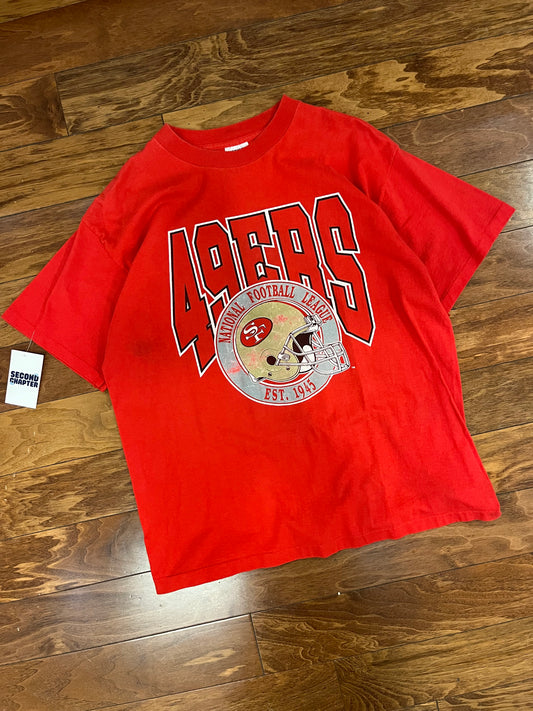 90s San Francisco 49ers Red Trench Tee (XL)