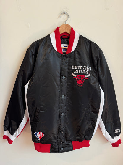 90s Chicago Bulls Starter Satin Jacket (M)