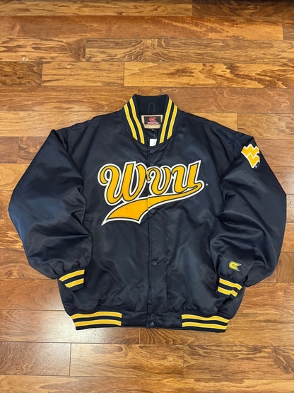 90s West Virginia University (WVU) Vintage Colosseum Satin Jacket (XXL)
