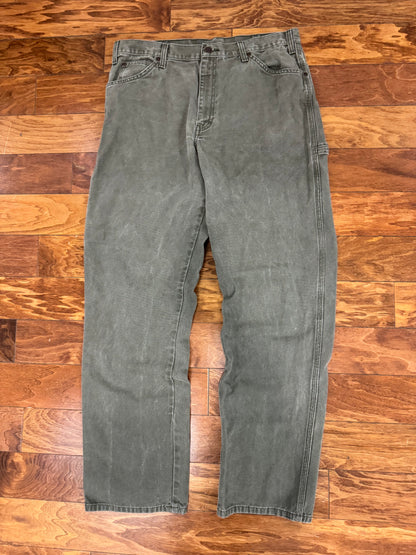 2012 Dickies Black Tab Olive Carpenter Pants (36 x 34)