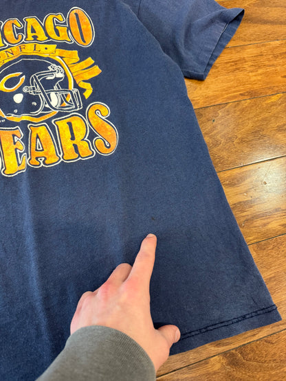 80s Chicago Bears Spell Out Vintage NFL Tee (S)