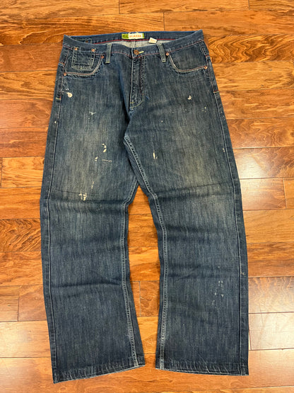 00s PJ Mark Baggy Paint Splatter Jeans (38 x 32)