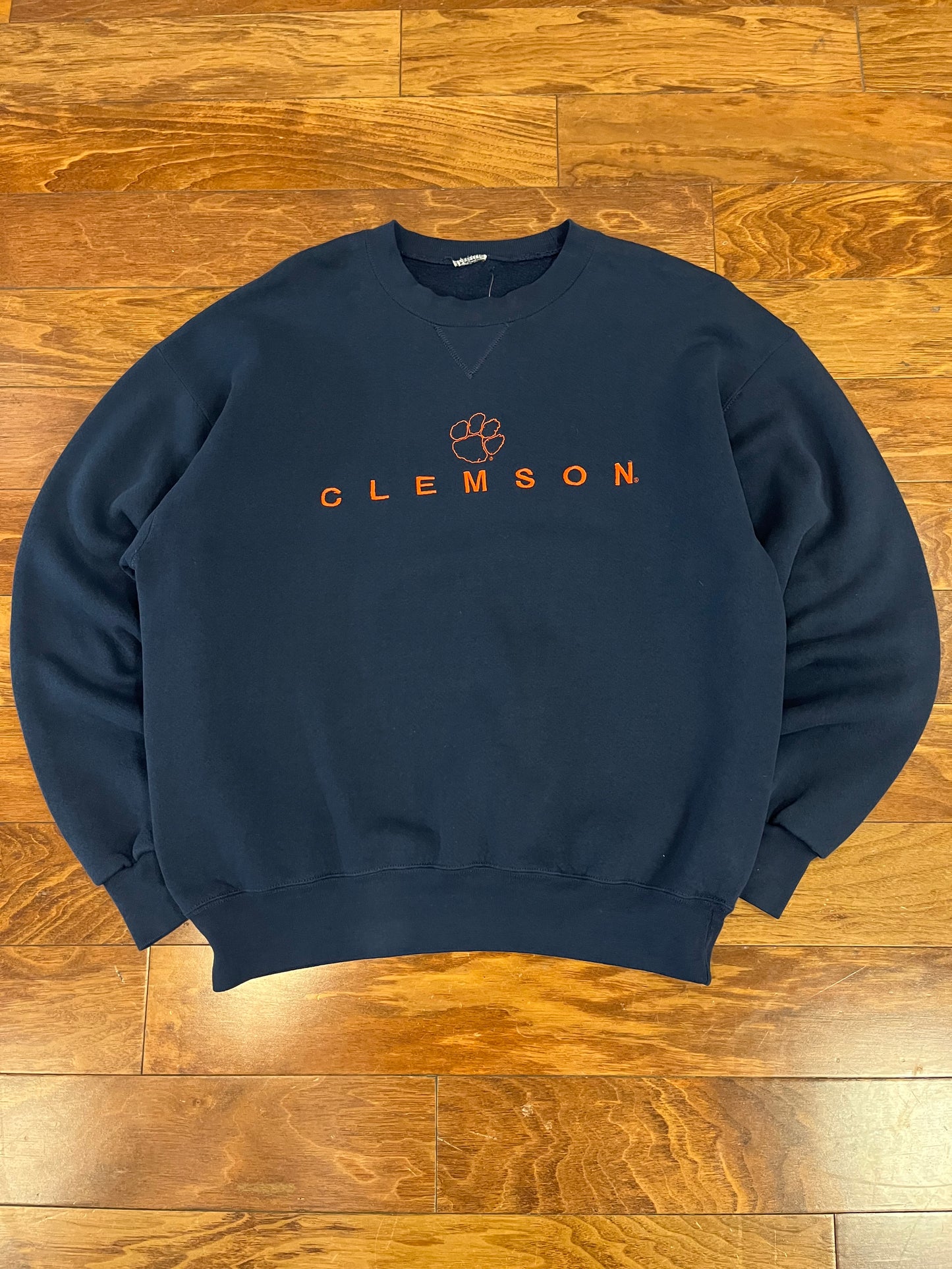 00s Clemson Embroidered Navy Crewneck (XL)
