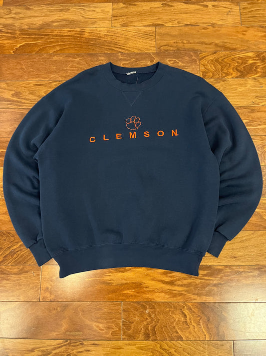00s Clemson Embroidered Navy Crewneck (XL)