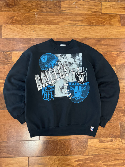 1991 Oakland Raiders Big Graphic Crewneck (L)