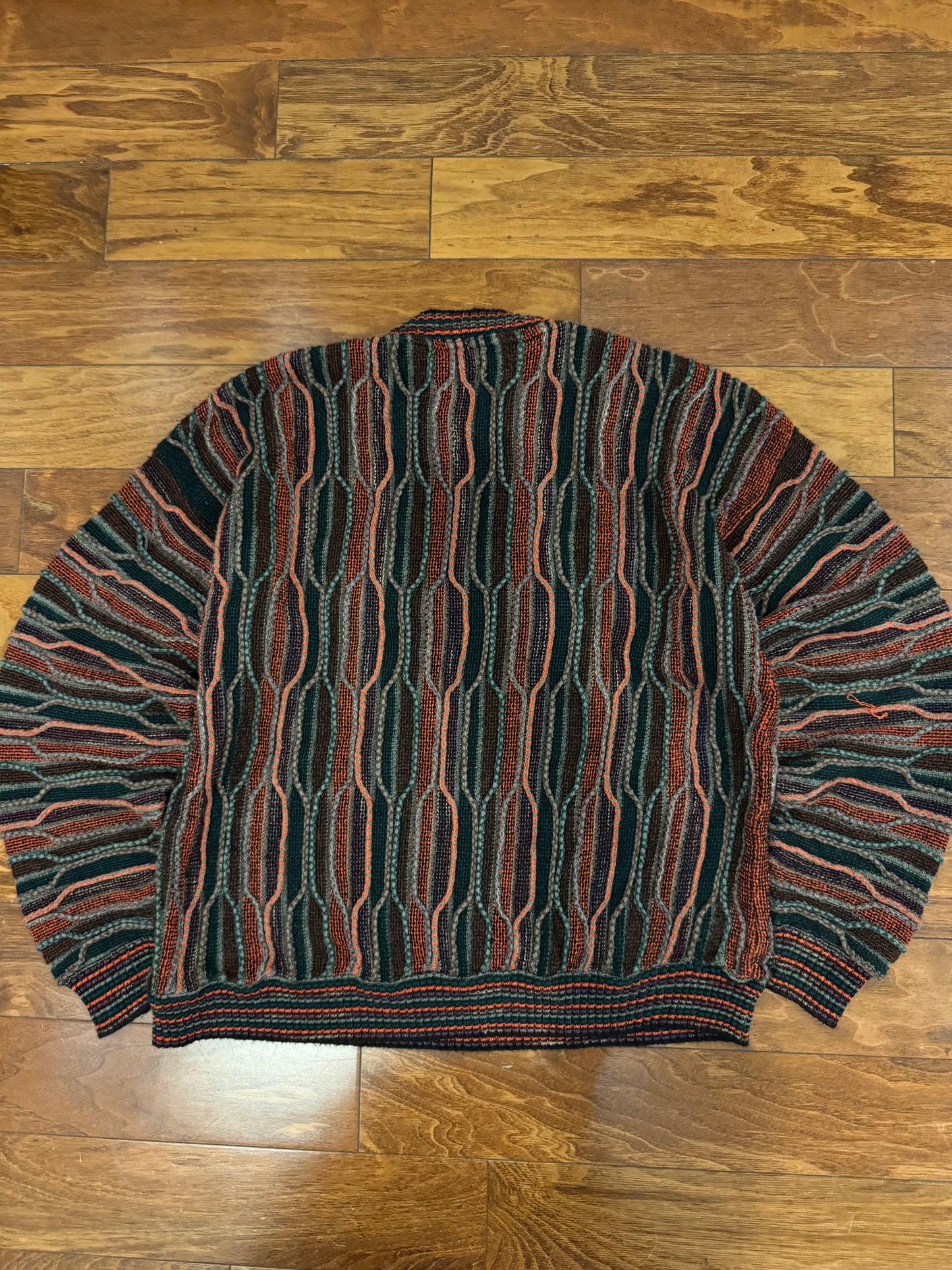 90s Protege 3D Knit Colorful Sweater (L)