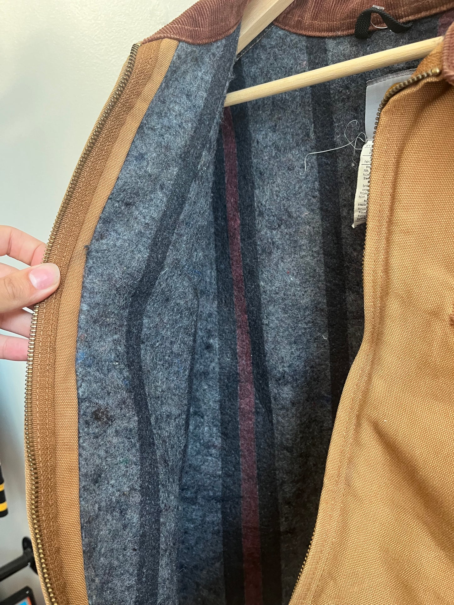 2012 Carhartt Detroit Brown Blanket Lined Jacket (L)