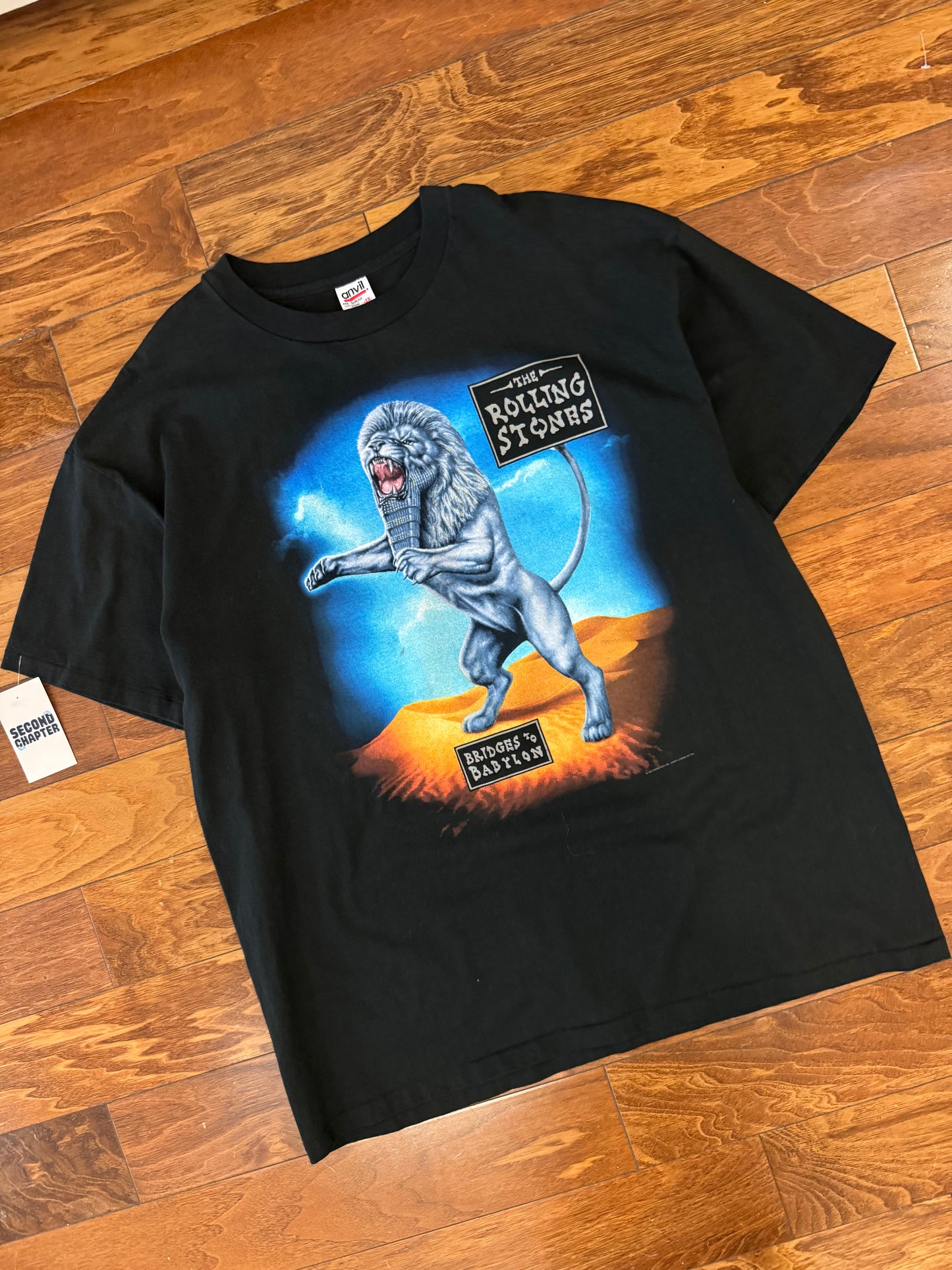 1997-98 The Rolling Stones "Bridges to Babylon" Rock Band Music Tour Tee (XXL)