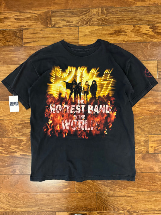 00s Kiss "The Hottest Band" Rock Band Music Tee (XL)