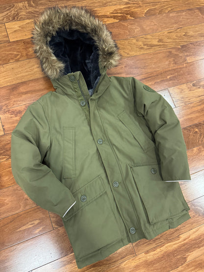 00s GAP Fur Hooded Vintage Jacket (Youth L)