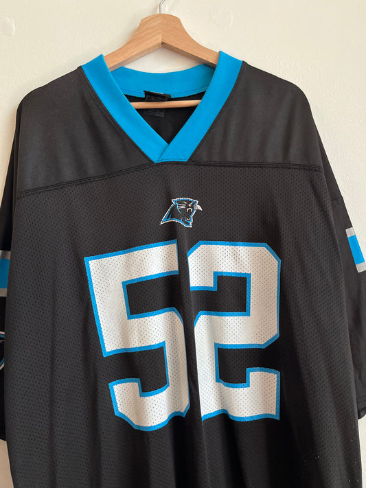 00s Carolina Panthers #52 Jon Beason NFL Reebok Jersey (XXL)
