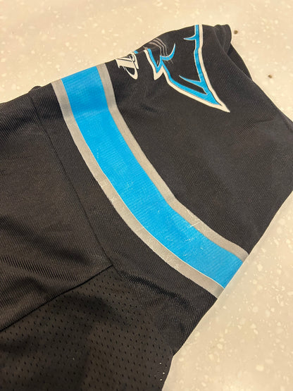 90s Carolina Panthers Steve Beuerlein Logo Athletic Jersey (Youth XL)