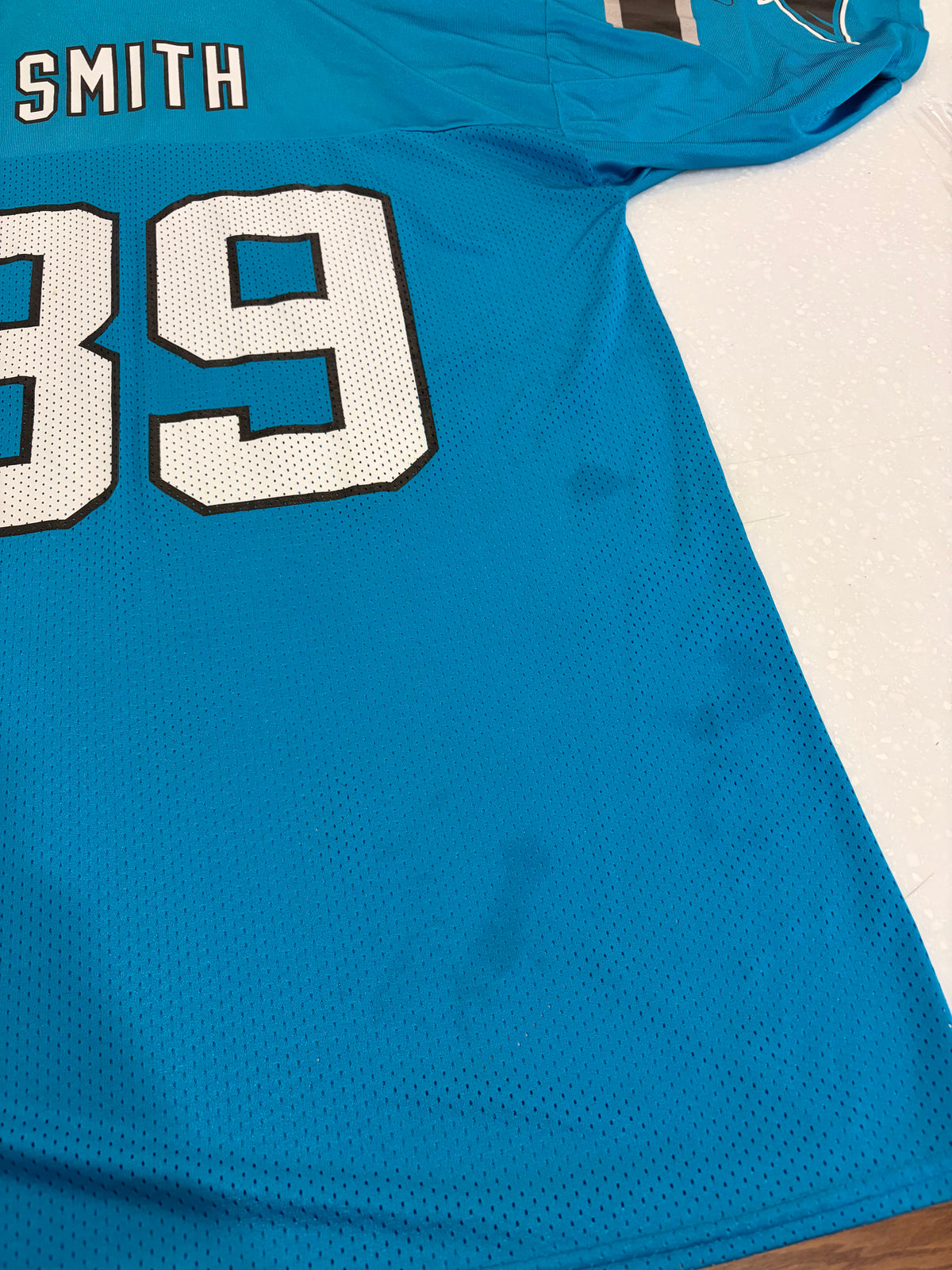 00s Carolina Panthers Steve Smith NFL Players Blue Jersey (XL)
