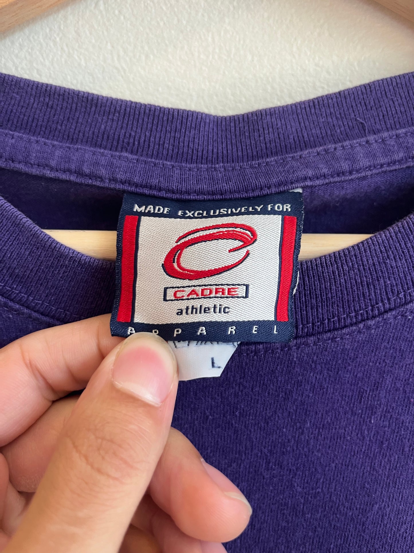 00s East Carolina (ECU) Cabre Sports Purple Tee (L)