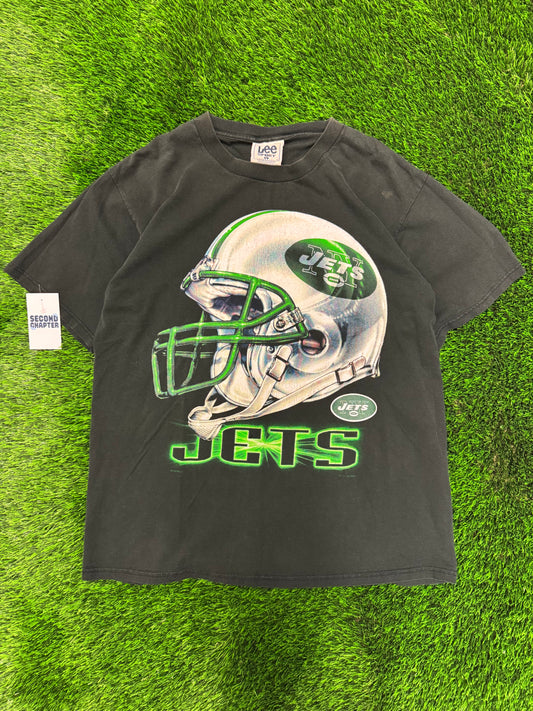 1998 NY Jets Lee Big Helmet Tee (L)