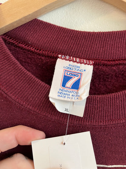 90s Washington Redskins Logo 7 Burgundy Crewneck (L)