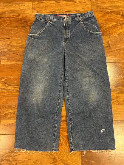 00s Jnco Dark Wash Vintage Tribal Jeans (36 x 29)