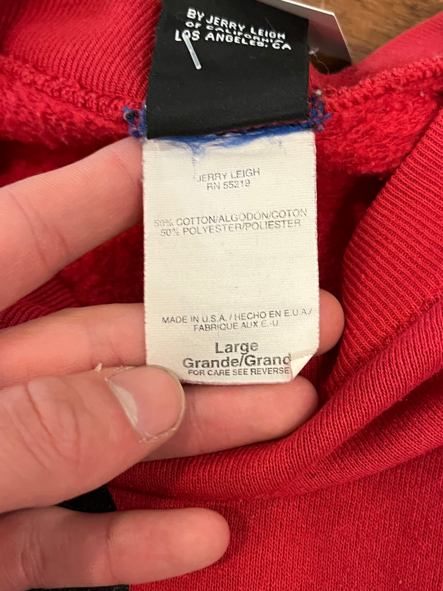 90s Mickey Big Graphic Red Crewneck (L)