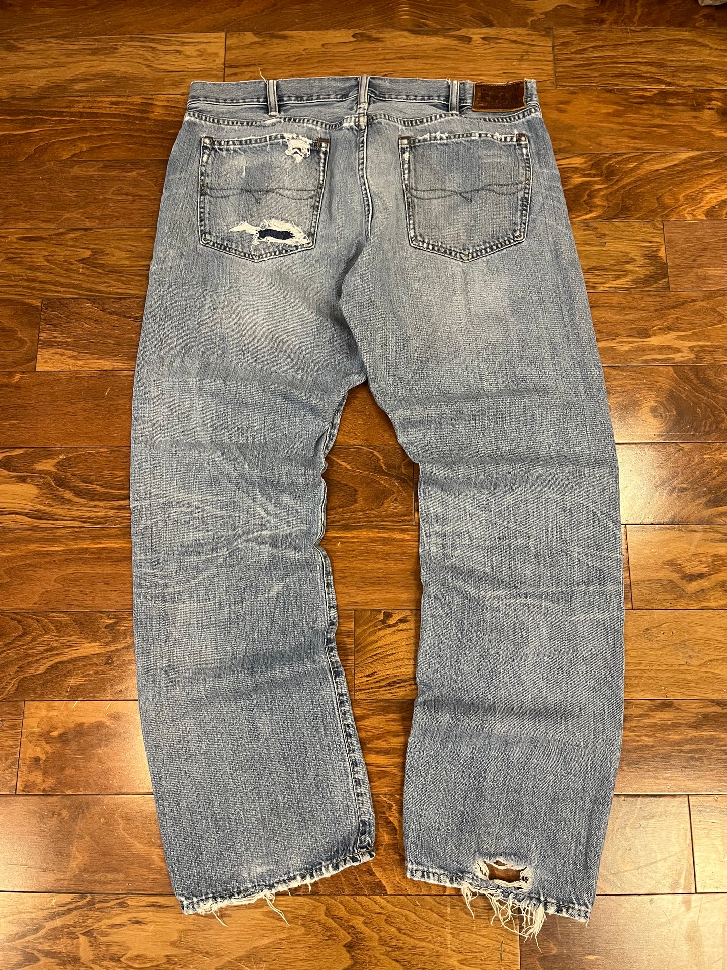 00s Polo Ralph Lauren Distressed Bootcut Jeans (38 x 32)