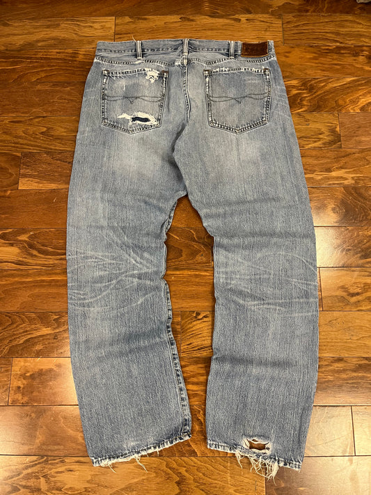 00s Polo Ralph Lauren Distressed Bootcut Jeans (38 x 32)