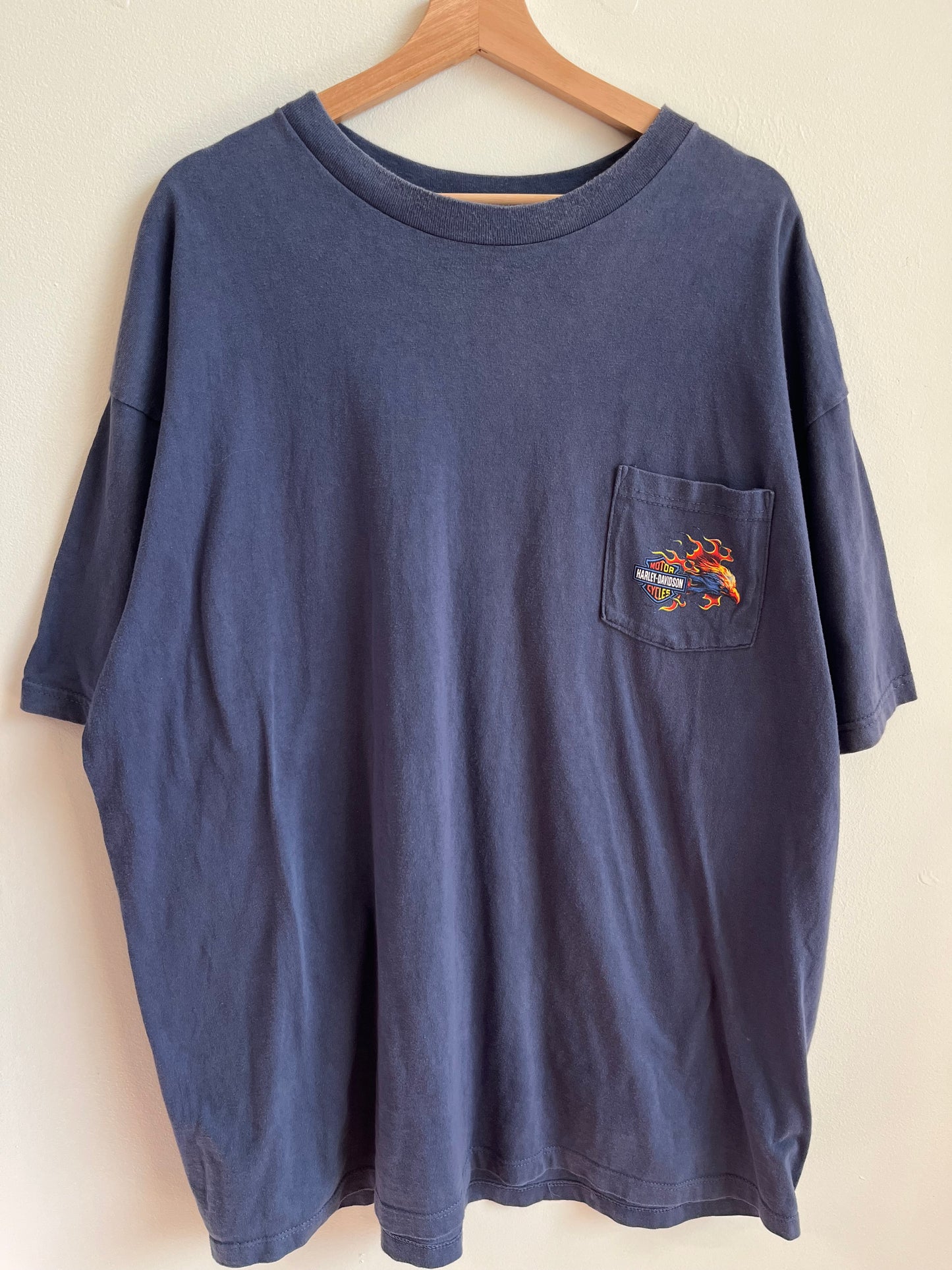 00s Harley Davidson Sills Blue Flames Tee (XXXL)