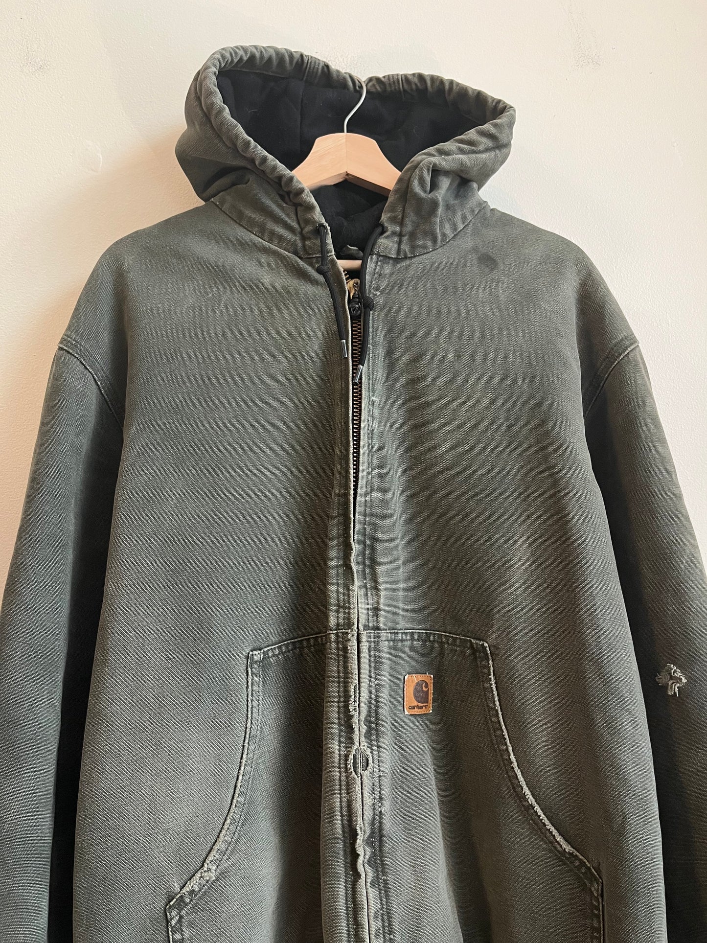2006 Carhartt J130 Moss Green Distressed Jacket (L Tall)