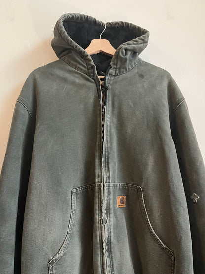 2006 Carhartt J130 Moss Green Distressed Jacket (L Tall)