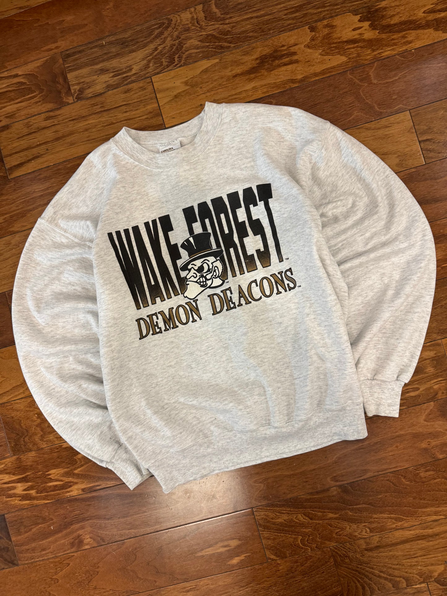 90s Wake Forest Spell Out Vintage Crewneck (M)