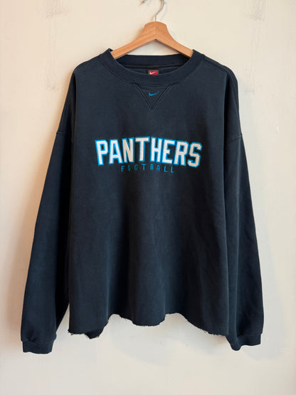 00s Carolina Panthers Cropped Nike Center Swoosh Crewneck (XXL)
