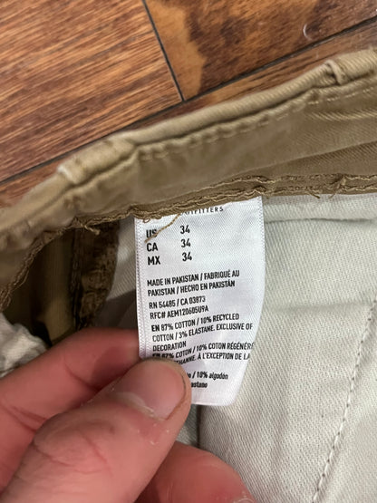 American Eagle Dark Khaki Shorts (36)
