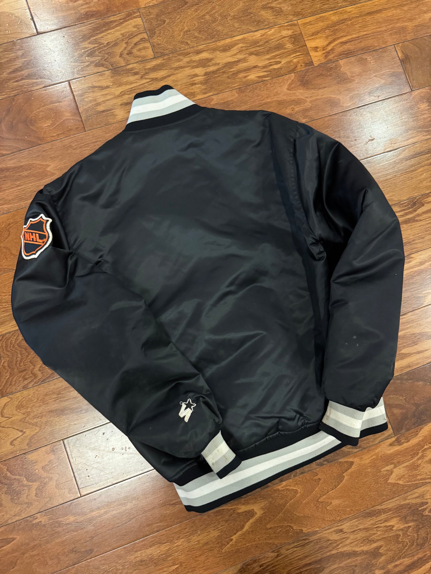 90s Los Angeles Kings Vintage NHL Satin Jacket (M)