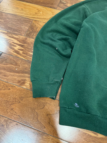 90s Harley Davidson Twin Faded Green Paint Splatter Crewneck (L)