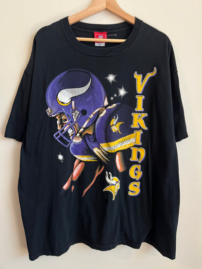 00s Minnesota Vikings Mean Face Graphic Tee (XXL)
