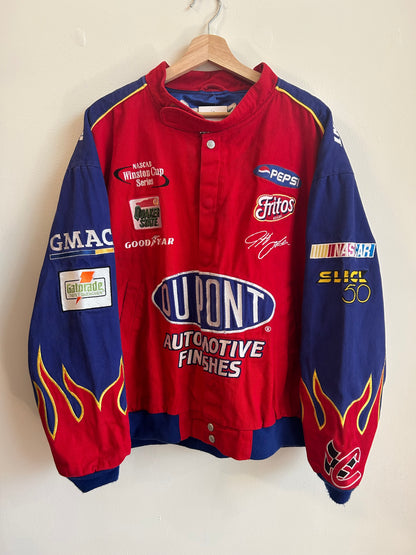 90s Nascar Jeff Gordon Dupont Flames Vintage Racing Jacket (XXL)