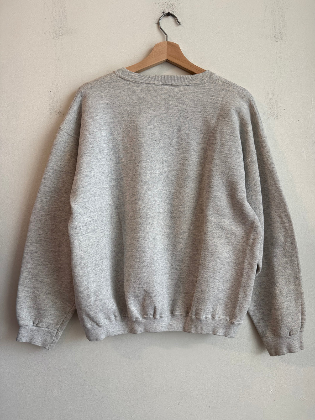 90s Carolina Panthers Sleeve to Sleeve Grey Spell Out Crewneck (M)