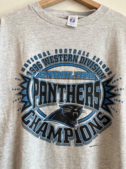 1996 Carolina Panthers Grey Western Division Tee (XXL)