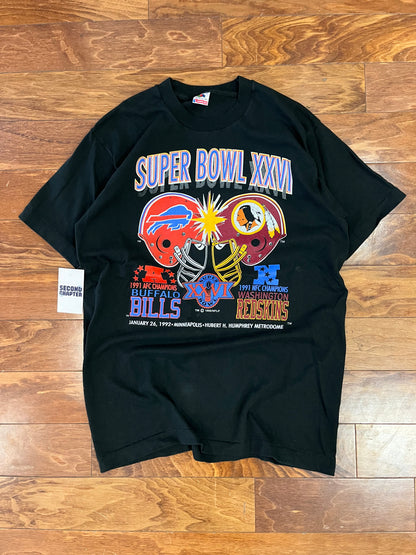 1992 Bills v Redskins SB XXVI NFL Tee (L)