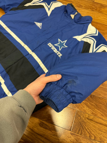 90s Dallas Cowboys Stained Apex Puffer Jacket (L)