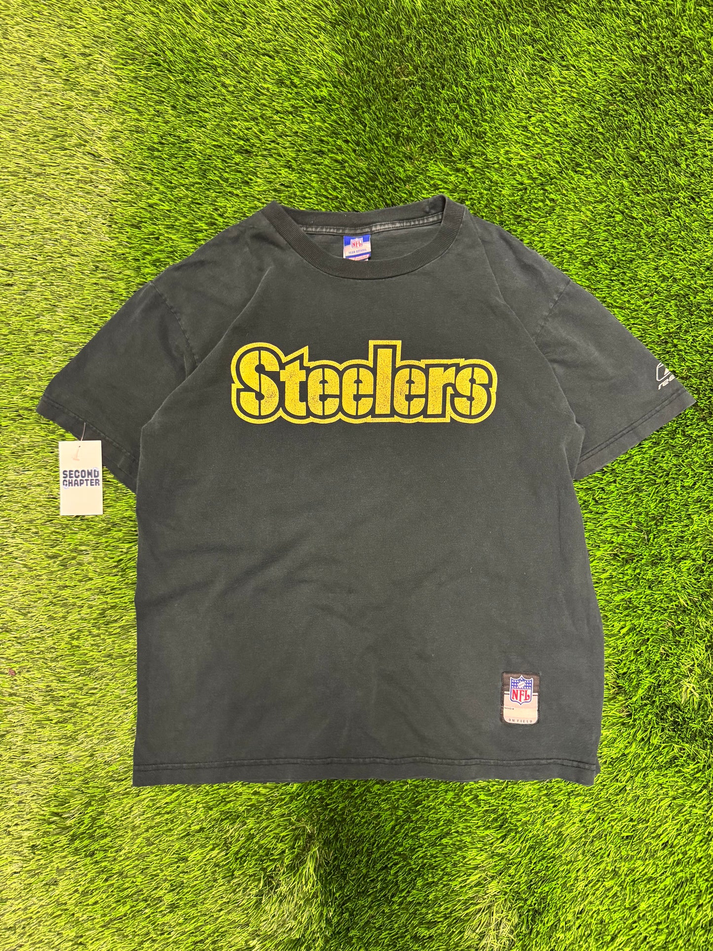 00s Pittsburgh Steelers Reebok Spell Out Tee (M)