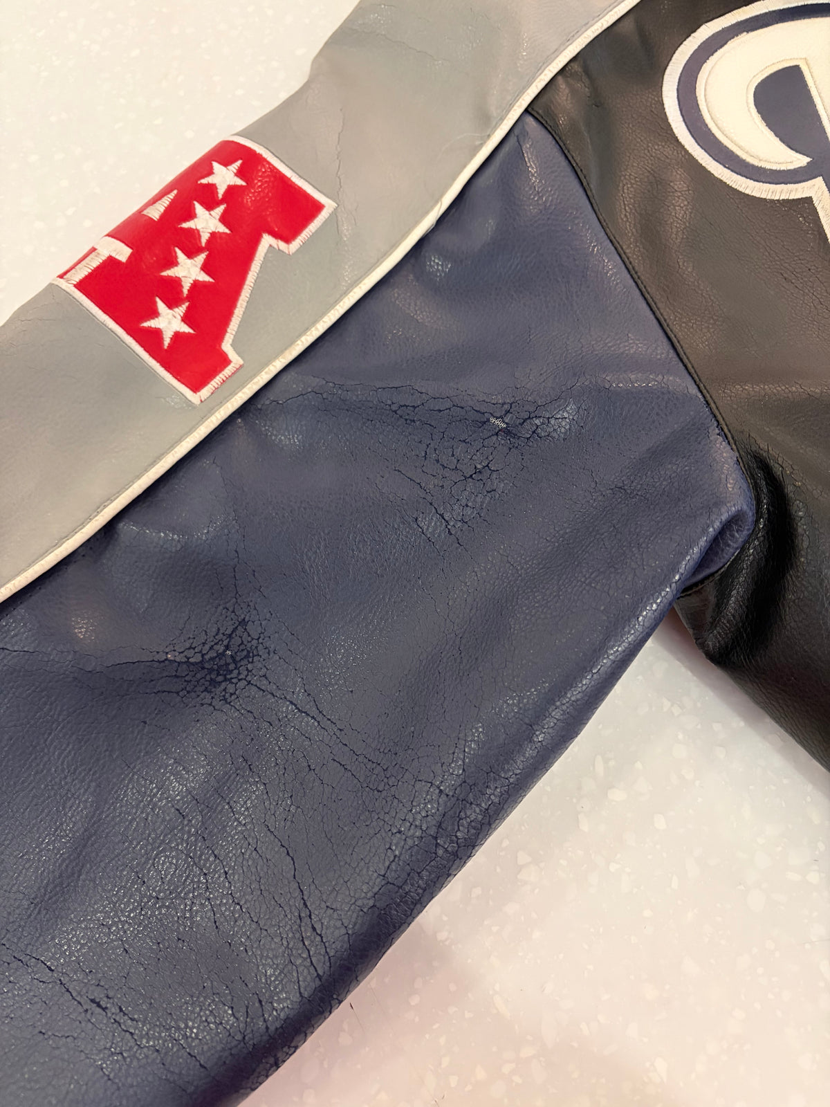 00s New England Patriots NFL Leather Jacket (XL)