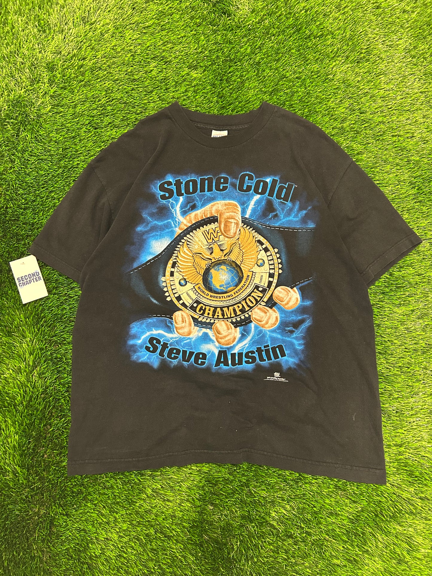 1998 WWE Stone Cold Steve Austin Championship Belt Vintage Wrestling Grail Tee (XL)
